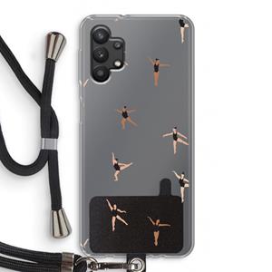 CaseCompany Dancing #1: Samsung Galaxy A32 5G Transparant Hoesje met koord