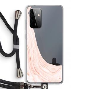 CaseCompany Peach bath: Samsung Galaxy A72 5G Transparant Hoesje met koord