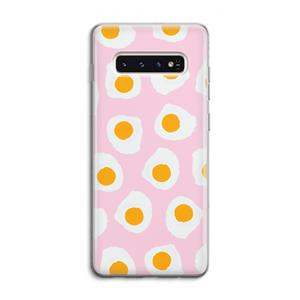 CaseCompany Dancing eggs: Samsung Galaxy S10 4G Transparant Hoesje