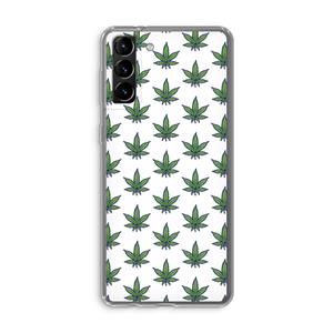 CaseCompany Weed: Samsung Galaxy S21 Plus Transparant Hoesje