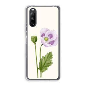 CaseCompany Purple poppy: Sony Xperia 10 III Transparant Hoesje