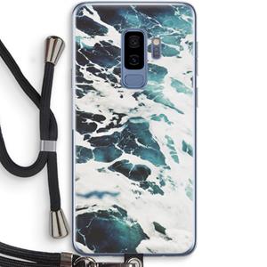 CaseCompany Golven: Samsung Galaxy S9 Plus Transparant Hoesje met koord