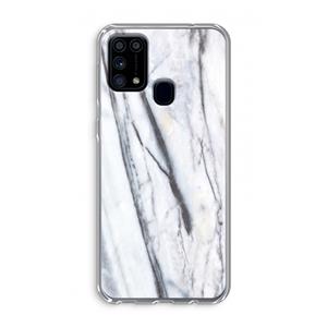 CaseCompany Gestreepte marmer: Samsung Galaxy M31 Transparant Hoesje