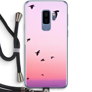 CaseCompany Fly away: Samsung Galaxy S9 Plus Transparant Hoesje met koord