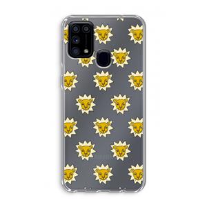 CaseCompany Leeuwenkoppen: Samsung Galaxy M31 Transparant Hoesje