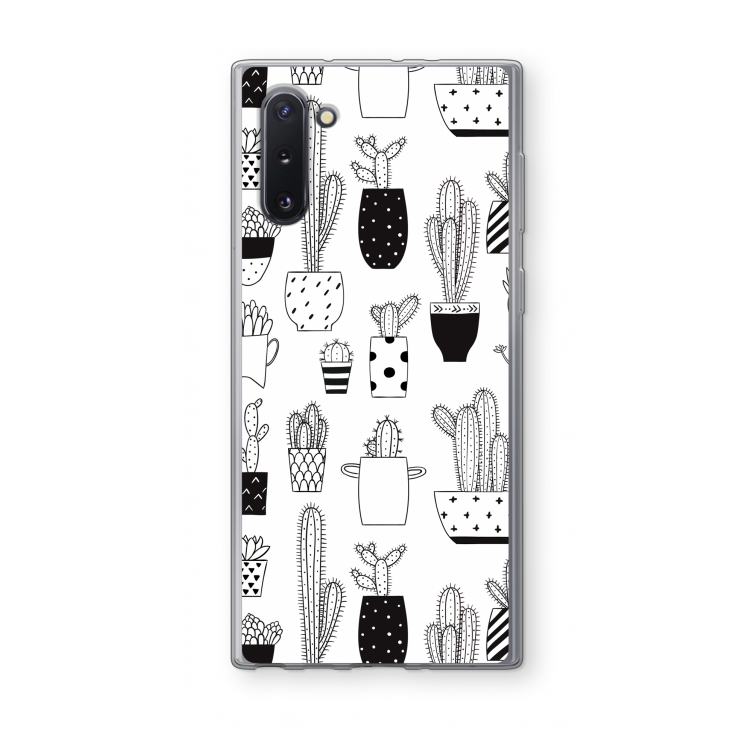 CaseCompany Cactusmotief: Samsung Galaxy Note 10 Transparant Hoesje