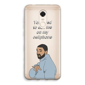 CaseCompany Hotline bling: Xiaomi Redmi 5 Transparant Hoesje