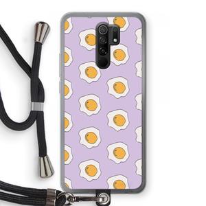 CaseCompany Bacon to my eggs #1: Xiaomi Redmi 9 Transparant Hoesje met koord