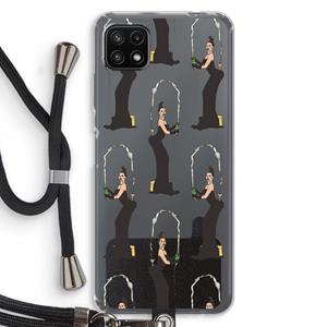 CaseCompany Pop Some Kim: Samsung Galaxy A22 5G Transparant Hoesje met koord