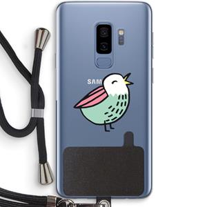 CaseCompany Birdy: Samsung Galaxy S9 Plus Transparant Hoesje met koord
