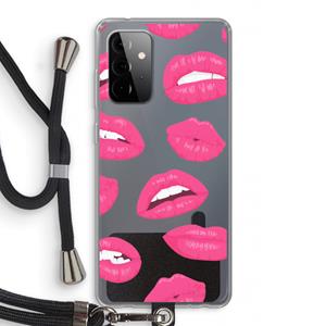 CaseCompany Bite my lip: Samsung Galaxy A72 5G Transparant Hoesje met koord