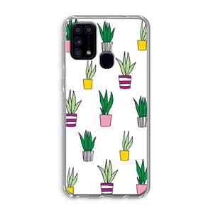 CaseCompany Sanseveria: Samsung Galaxy M31 Transparant Hoesje