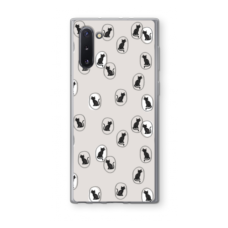 CaseCompany Miauw: Samsung Galaxy Note 10 Transparant Hoesje