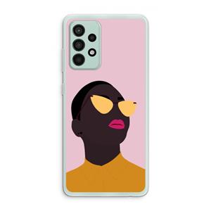 CaseCompany Yellow glasses: Samsung Galaxy A52s 5G Transparant Hoesje