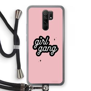 CaseCompany Girl Gang: Xiaomi Redmi 9 Transparant Hoesje met koord