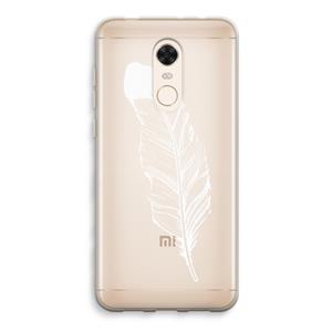 CaseCompany Pluim: Xiaomi Redmi 5 Transparant Hoesje