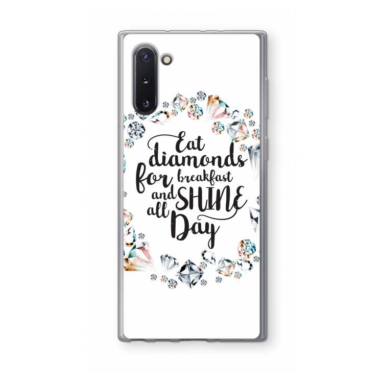 CaseCompany Diamonds: Samsung Galaxy Note 10 Transparant Hoesje