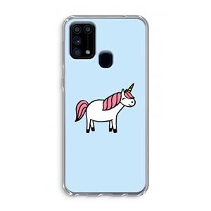 CaseCompany Eenhoorn: Samsung Galaxy M31 Transparant Hoesje