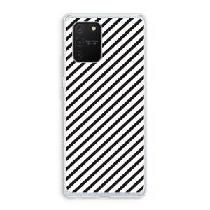 CaseCompany Strepen zwart-wit: Samsung Galaxy S10 Lite Transparant Hoesje