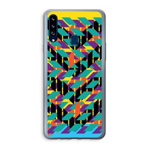 CaseCompany Skew Bee 1: Samsung Galaxy A20s Transparant Hoesje