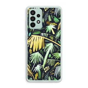 CaseCompany Tropical Palms Dark: Samsung Galaxy A52s 5G Transparant Hoesje