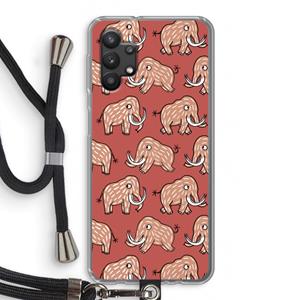 CaseCompany Mammoet: Samsung Galaxy A32 5G Transparant Hoesje met koord