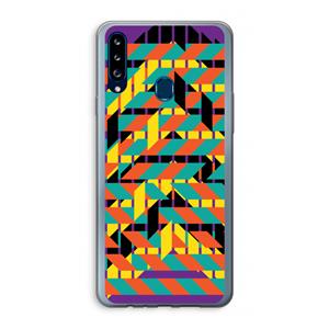 CaseCompany Skew Bee 2: Samsung Galaxy A20s Transparant Hoesje