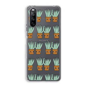 CaseCompany Sansevieria: Sony Xperia 10 III Transparant Hoesje