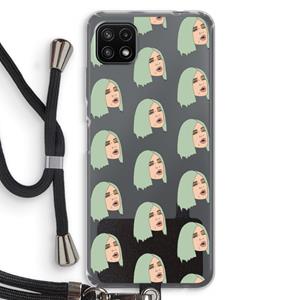 CaseCompany King Kylie: Samsung Galaxy A22 5G Transparant Hoesje met koord