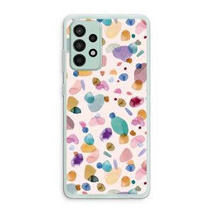 CaseCompany Terrazzo Memphis Pink: Samsung Galaxy A52s 5G Transparant Hoesje
