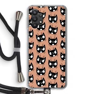 CaseCompany Kat: Samsung Galaxy A32 5G Transparant Hoesje met koord