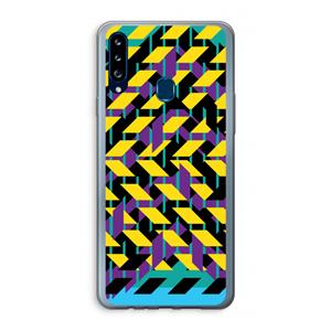 CaseCompany Skew Bee 3: Samsung Galaxy A20s Transparant Hoesje