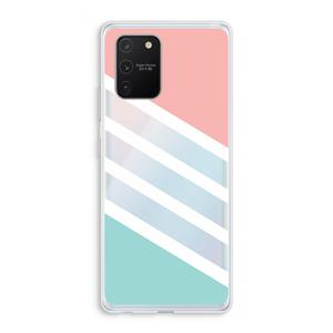 CaseCompany Strepen pastel: Samsung Galaxy S10 Lite Transparant Hoesje