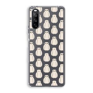 CaseCompany Uilen: Sony Xperia 10 III Transparant Hoesje