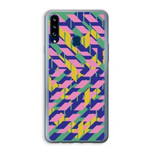 CaseCompany Skew Blush 1: Samsung Galaxy A20s Transparant Hoesje