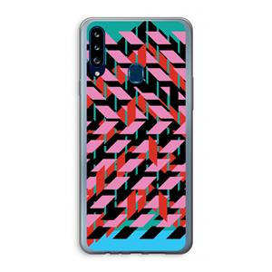 CaseCompany Skew Blush 2: Samsung Galaxy A20s Transparant Hoesje