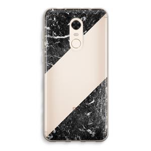 CaseCompany Zwart marmer: Xiaomi Redmi 5 Transparant Hoesje