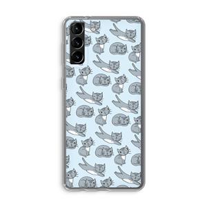 CaseCompany Poezen: Samsung Galaxy S21 Plus Transparant Hoesje