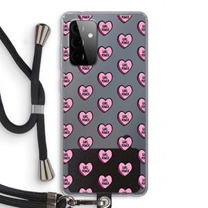 CaseCompany GIRL POWER: Samsung Galaxy A72 5G Transparant Hoesje met koord