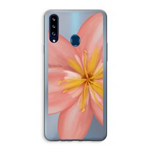 CaseCompany Pink Ellila Flower: Samsung Galaxy A20s Transparant Hoesje