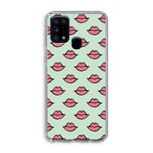 CaseCompany Lipjes: Samsung Galaxy M31 Transparant Hoesje