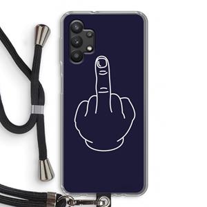 CaseCompany F**k U: Samsung Galaxy A32 5G Transparant Hoesje met koord