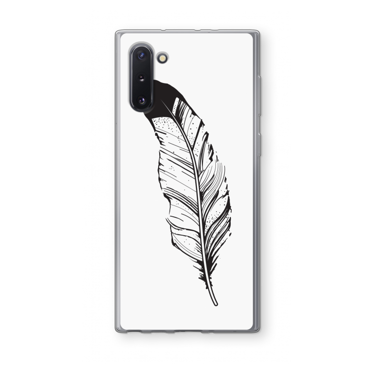 CaseCompany Pluim: Samsung Galaxy Note 10 Transparant Hoesje