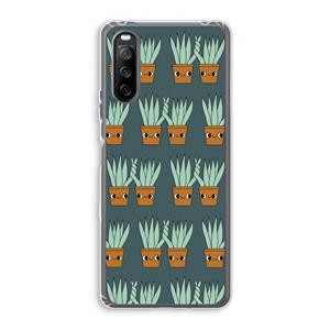 CaseCompany Sansevieria: Sony Xperia 10 III Transparant Hoesje