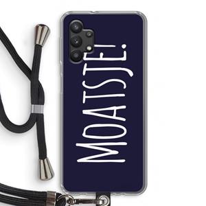 CaseCompany Moatsje!: Samsung Galaxy A32 5G Transparant Hoesje met koord