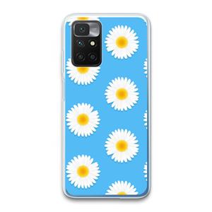 CaseCompany Margrietjes: Xiaomi Redmi 10 Transparant Hoesje
