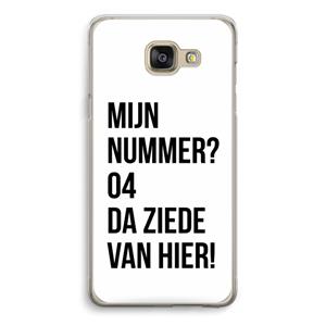 CaseCompany Da ziede van hier: Samsung Galaxy A5 (2016) Transparant Hoesje