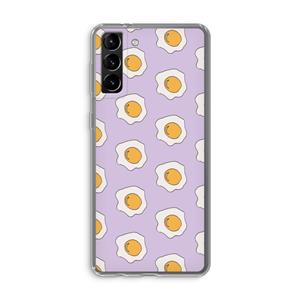 CaseCompany Bacon to my eggs #1: Samsung Galaxy S21 Plus Transparant Hoesje