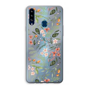 CaseCompany Sweet little flowers: Samsung Galaxy A20s Transparant Hoesje