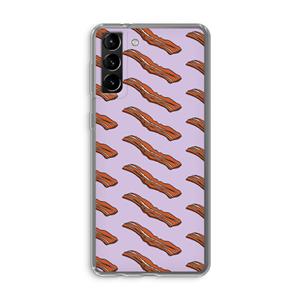 CaseCompany Bacon to my eggs #2: Samsung Galaxy S21 Plus Transparant Hoesje